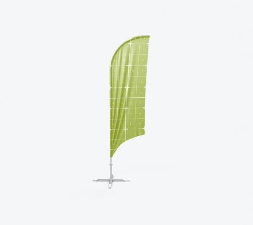 Tall Flying Banner Mockup