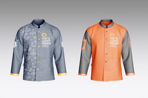 Men's Chef's Jacket Mockup