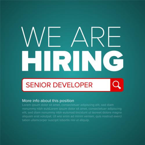 We Are Hiring Minimalistic Teal Flyer Layout - 442423031