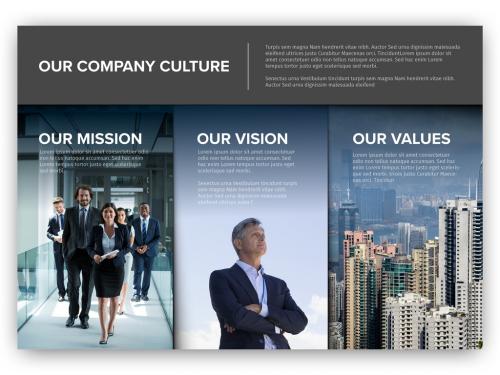 Company Profile Statement – Mission, Vision, Values with Photos - 442423057