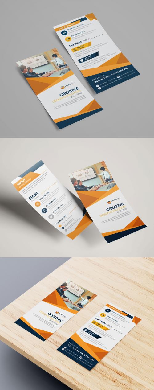 Clean Flyer Layout with Orange Accents - 442424079