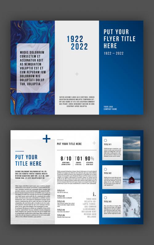 Print Tri-Fold Flyer Layout - 442548419