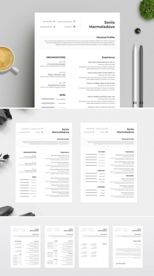 White and Black Resume - 442566438