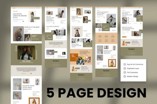 Royalance - Fashion Website UI Kit Figma Template