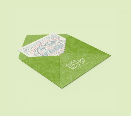 Envelope and Postcard Invitation Mockup