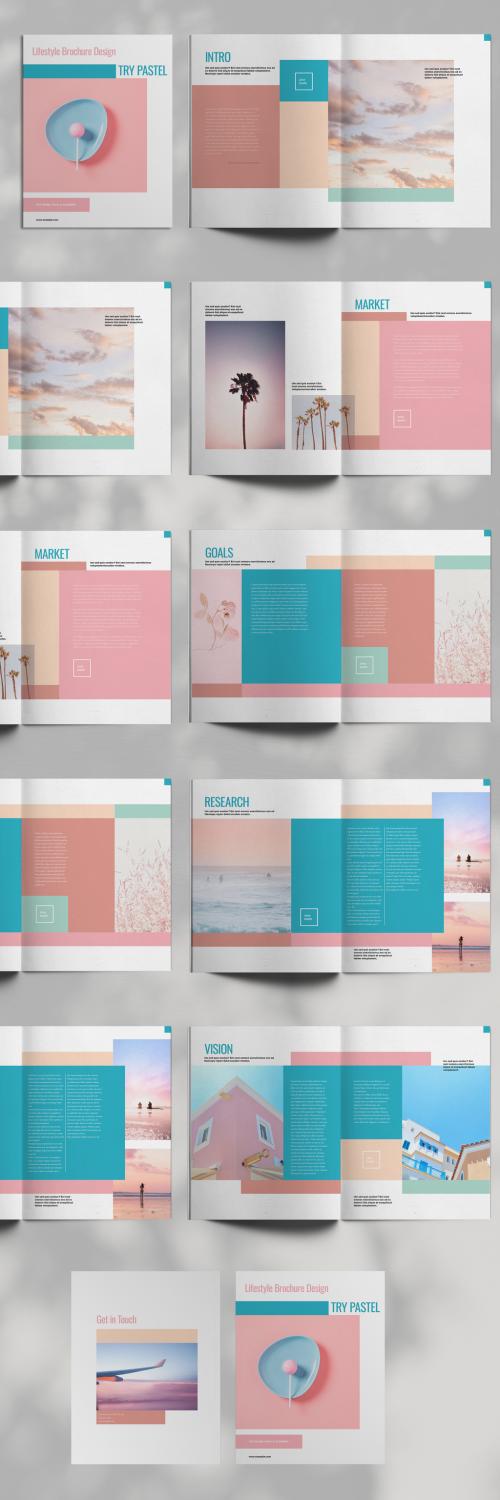 Pastel Lifestyle Brochure Layout - 442597338