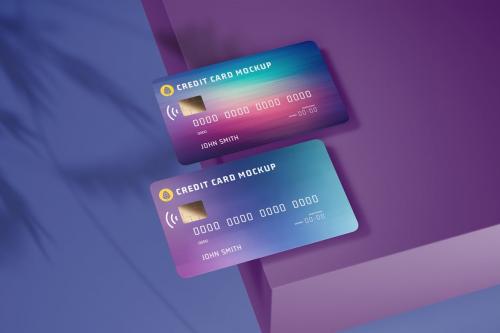 Credit Cards Scene Mockup