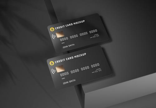 Credit Cards Scene Mockup