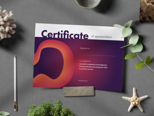 Abstract Award Certificate Layout - 442604835