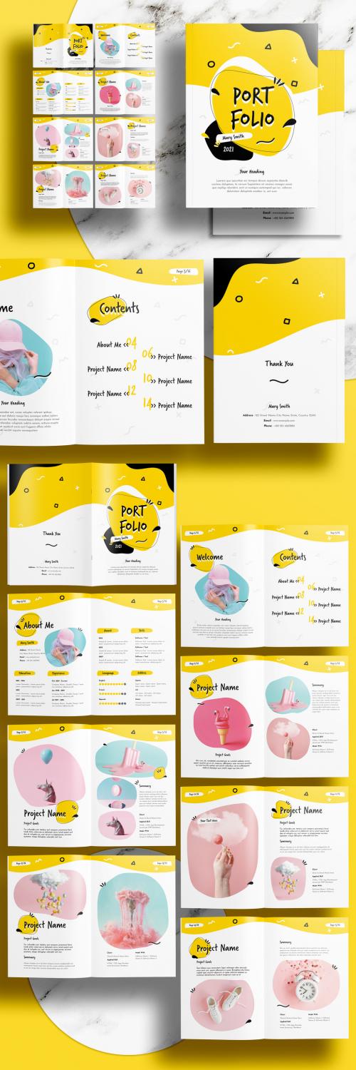 Yellow Portfolio Layout - 442608395