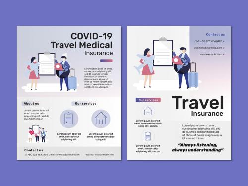 Flyer Layouts for Travel Insurance - 442611798