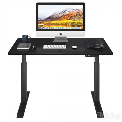 Black lift desk