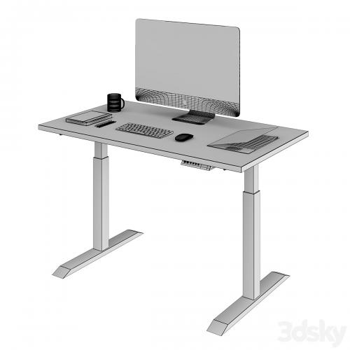 Black lift desk