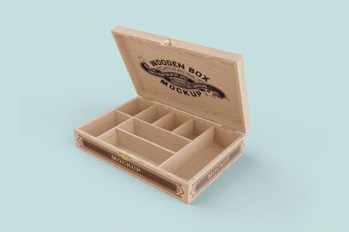 Wooden Box Mockup