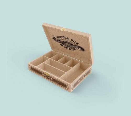 Wooden Box Mockup