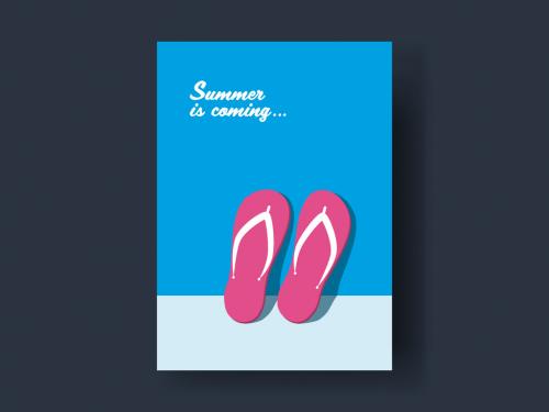 Summer Flip Flops Sun Card Layout - 442613439