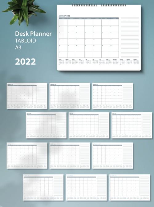 2022 Monthly Desk Planner Layout - 442782962