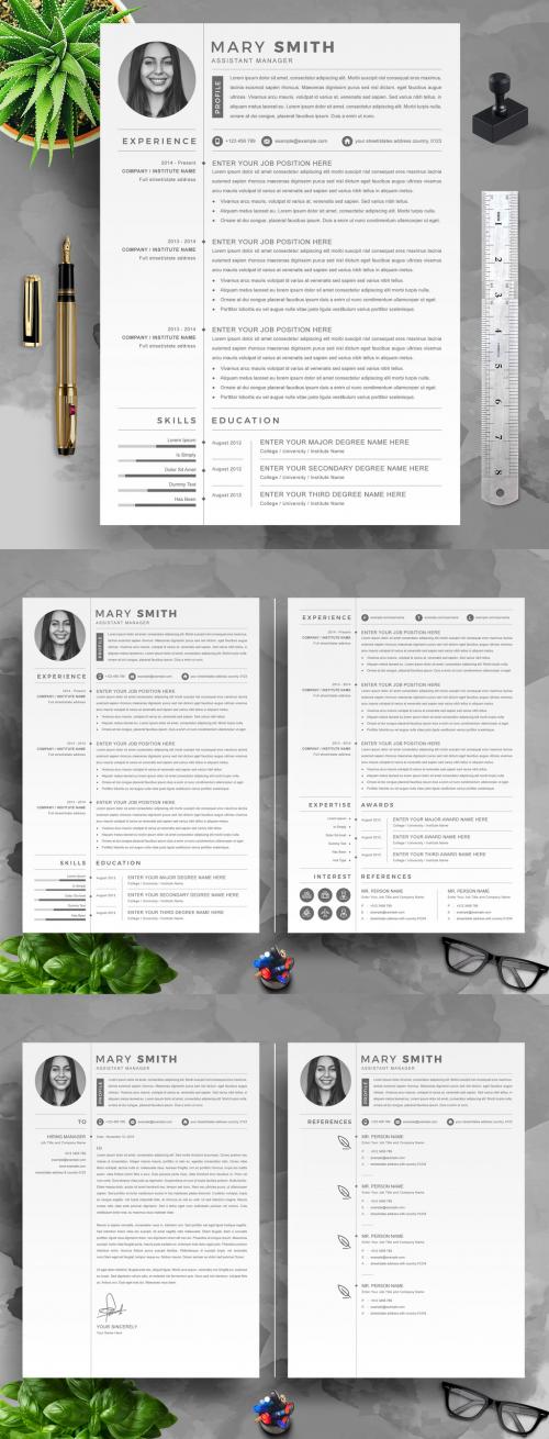 Professional Resume Layouts with Cover Letter - 442804122