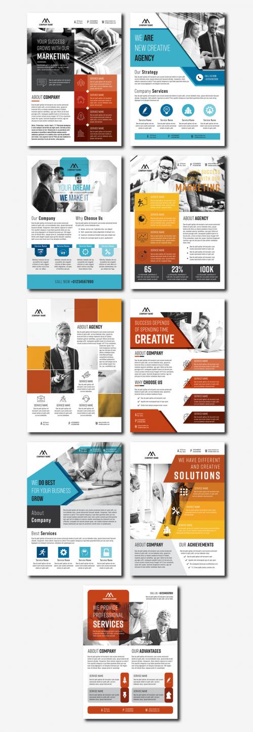 Bundle of 9 Business Flyers - 442805822