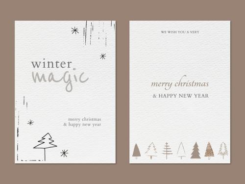 Minimal Christmas Poster Layout - 442933871