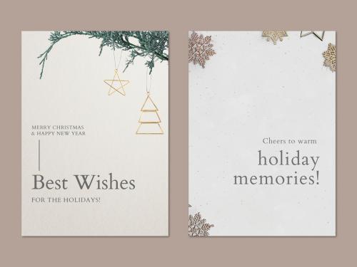 Editable Christmas Greeting Card Layout - 442933873