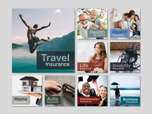 Insurance Layout with Editable Text - 442933884