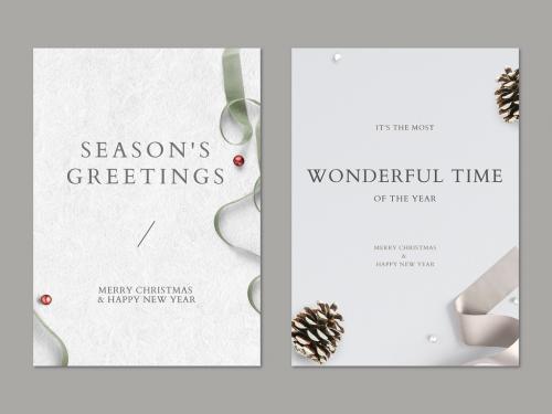 Christmas Greeting Card Layout Design - 442933892