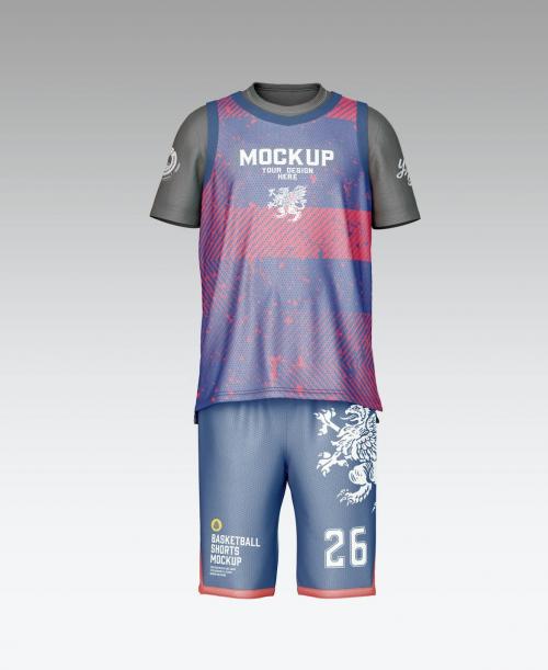 Kit Basketball with Internal T-shirt Mockup