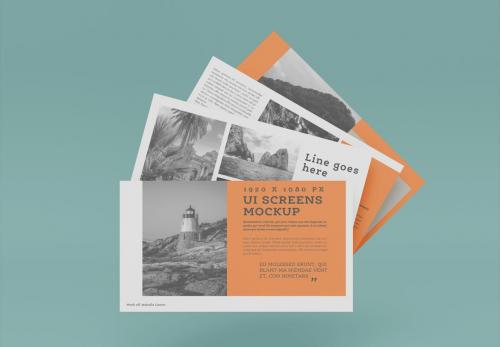 Website Perspective Screens Mockup