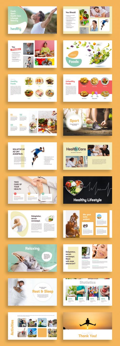 Healthy Living Presentation Layout - 442976349