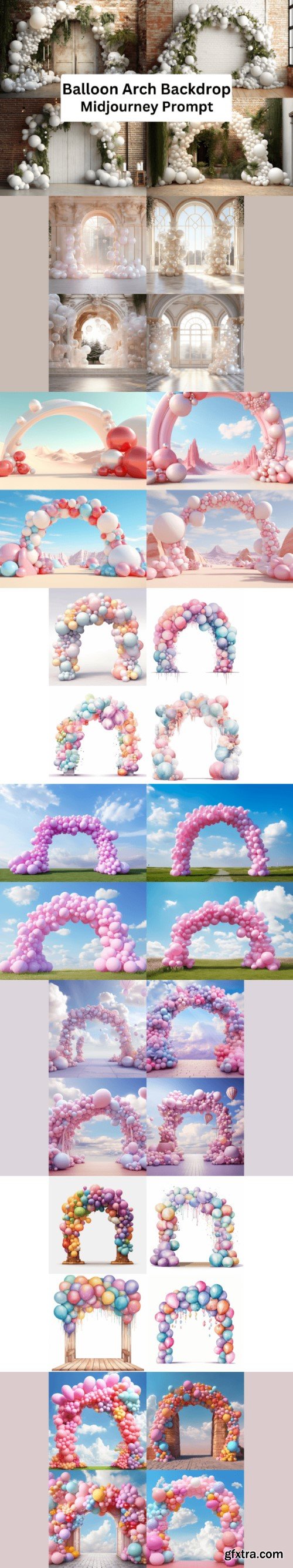 Balloon Arch Digital Backdrop