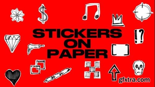 Videohive Stickers On Paper 50850184