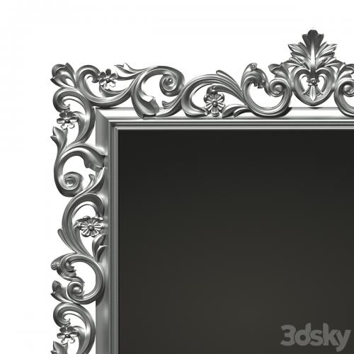 Floor mirror in a carved frame (baguette)