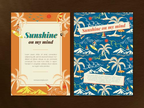 Tropical Sunshine Travel Poster Layout - 445623142