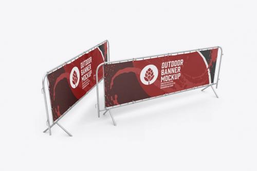 Fabric Banner Set Mockup