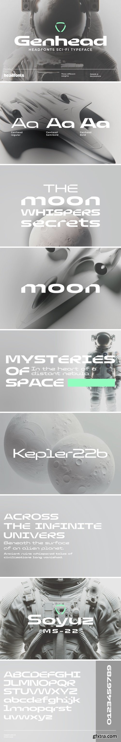 Genhead Futuristic Typeface Font