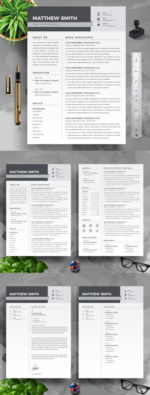 Clean and Professional Resume Layout - 445633910