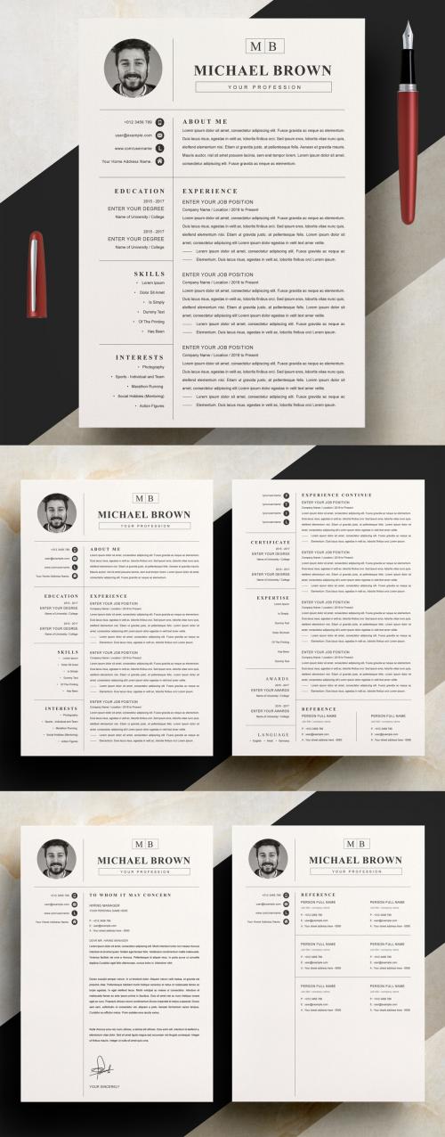 Black and White Minimalist Creative Resume - 445633915