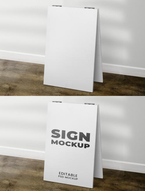 Foldable a Frame Sign Mockup - 445639380