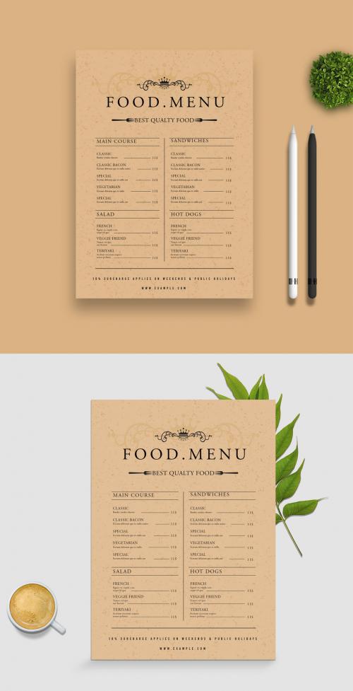 Food Menu Flyer - 445641695