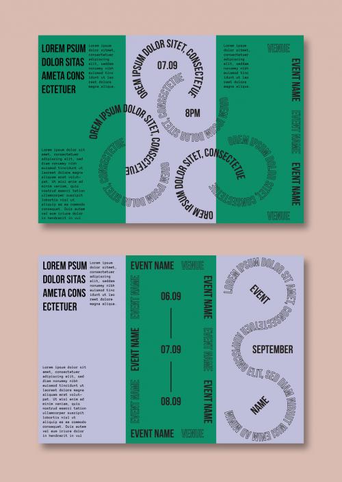 Curved Type Brochure Layout - 446107736