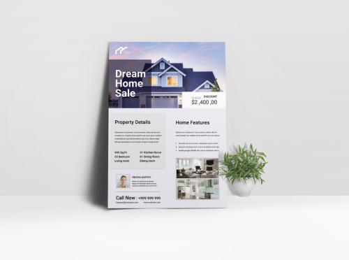 Real Estate Flyer Layout - 447304507