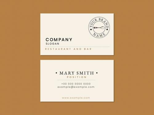 Business Card Layout for Restaurant - 447310420