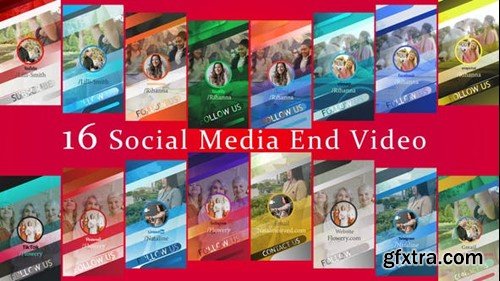 Videohive 16 Social Media End Video 43682546