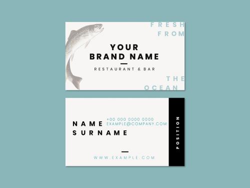 Vintage Name Card Layout for Restaurant - 447310472