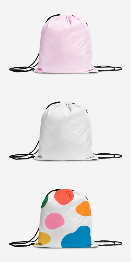 Editable Drawstring Bag Mockup - 447310473