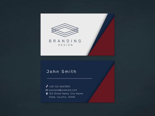 Printable Business Card Layout in Modern Design - 447310476