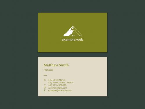 Minimal Business Card Layout for Travel Agency - 447310481