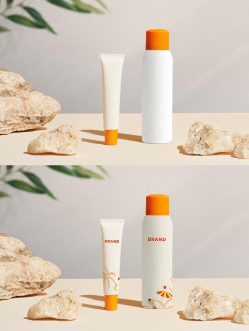 Sunscreen Packaging Product Mockup Design - 447310491