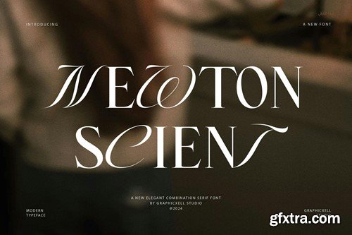 Newton Scient Calligraphy Serif Font Font Typeface 3S94SV6